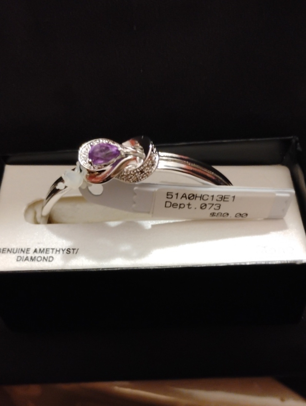 New Amethyst And Diamond Teardrop Bracelet